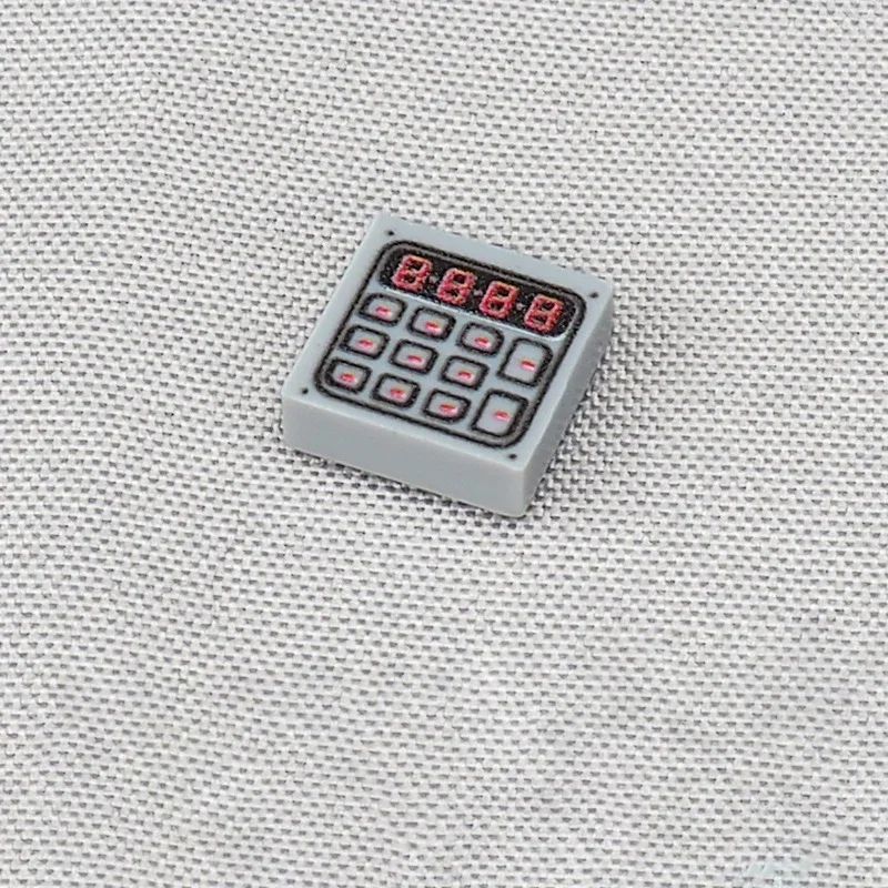 MOC 10 個 3070 黒赤電卓デジタルパターンプリントビルディングブロック 3070pb 車両車機械おもちゃ子供の誕生日ギフト
