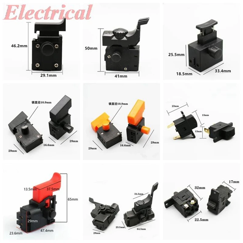 

1 шт. для Kartun 9-дюймовый переключатель электрической циркулярной пилы/переключатель шлифовальной машины 4510/для Bo sch 2-24 переключатель управления скоростью 4A 5A 6A