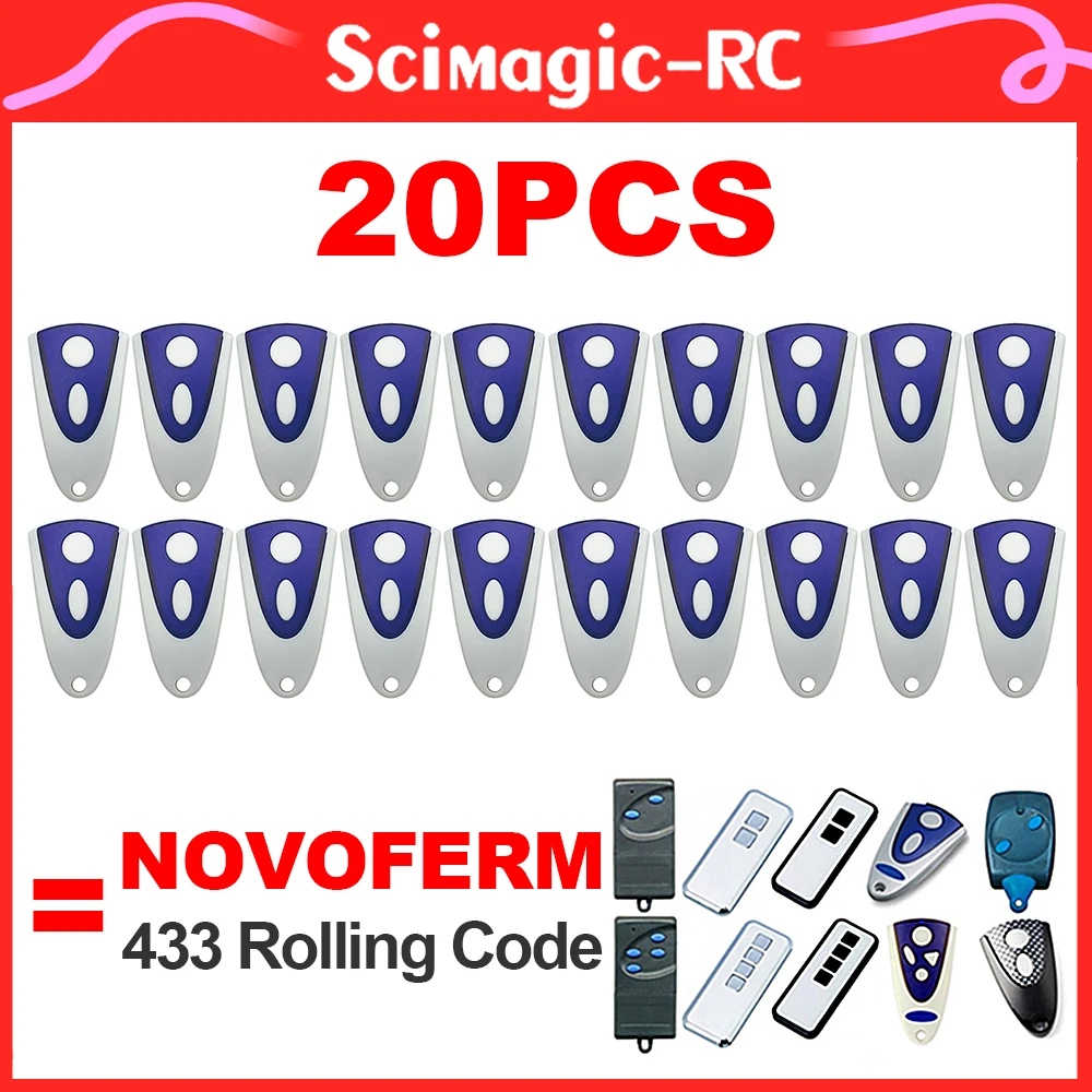 20pcs/lot NOVOFERM Garage Door Remote Control for NOVOTRON 502 MAX43-2 512 MIX 43-2 504 MAX43-4 NOVOFERM MINI-NOVOTRON 522 502