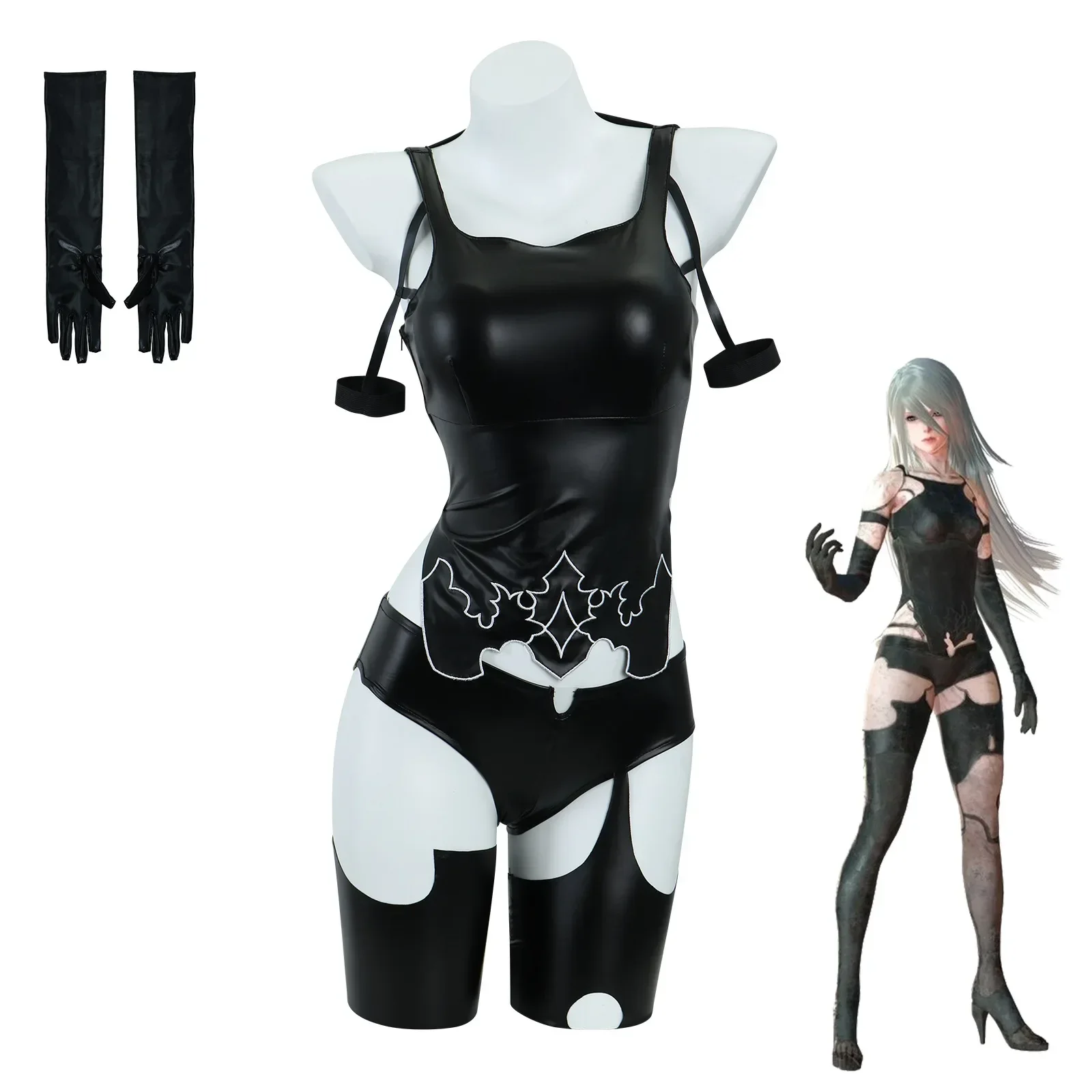 

Game NieR:Automata A2 Cosplay Costume Wig Sexy Black Battle Suit For Women 2025 Halloween Party A2 Role Play Outfit Hot Sale