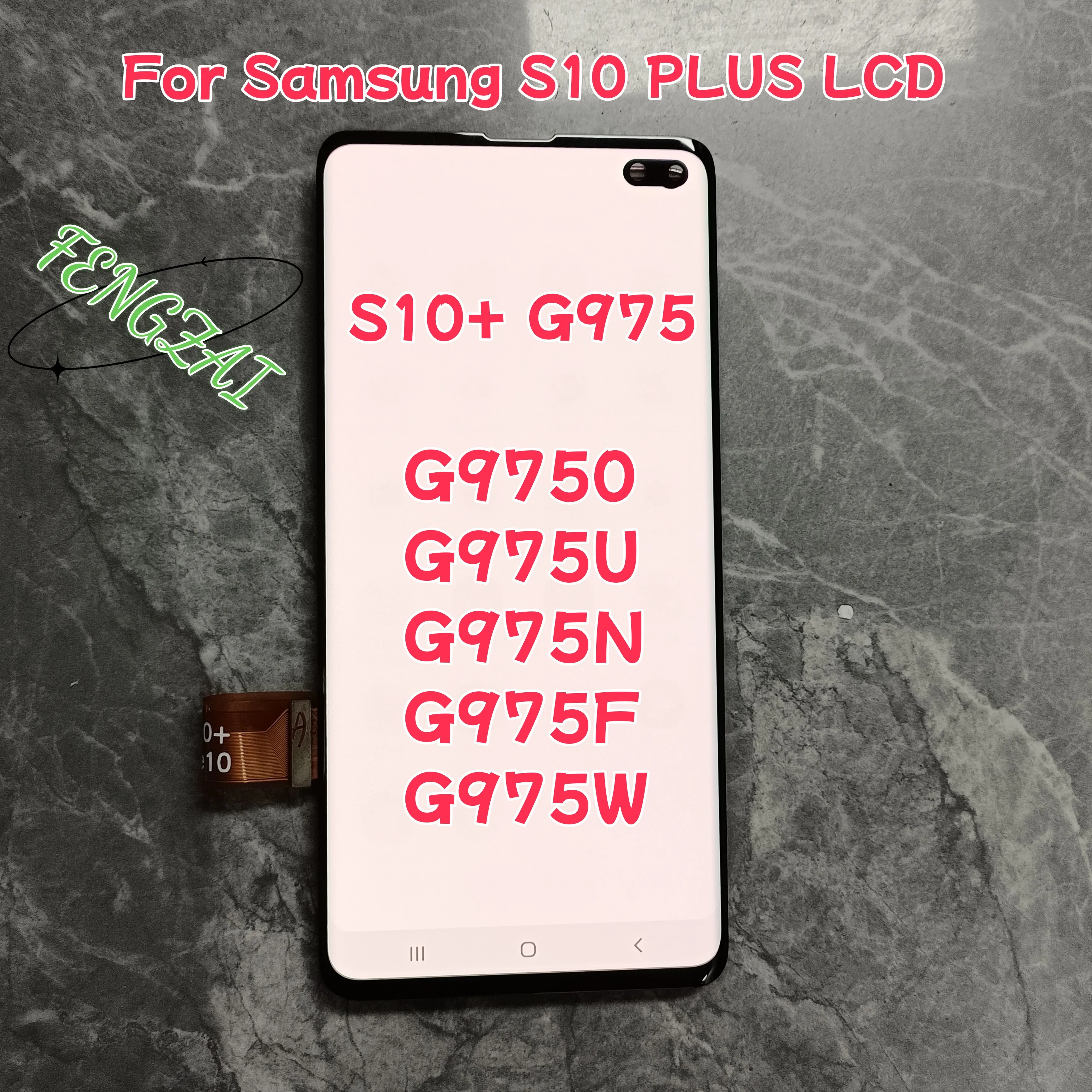 

6.4''Super AMOLED With Defects Dot Burn LCD For Samsung Galaxy S10 Plus S10+ SM-G975F/DS G975 LCD Display Touch Screen Digitizer