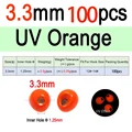 100 Piezas de 3.3mm Naranja