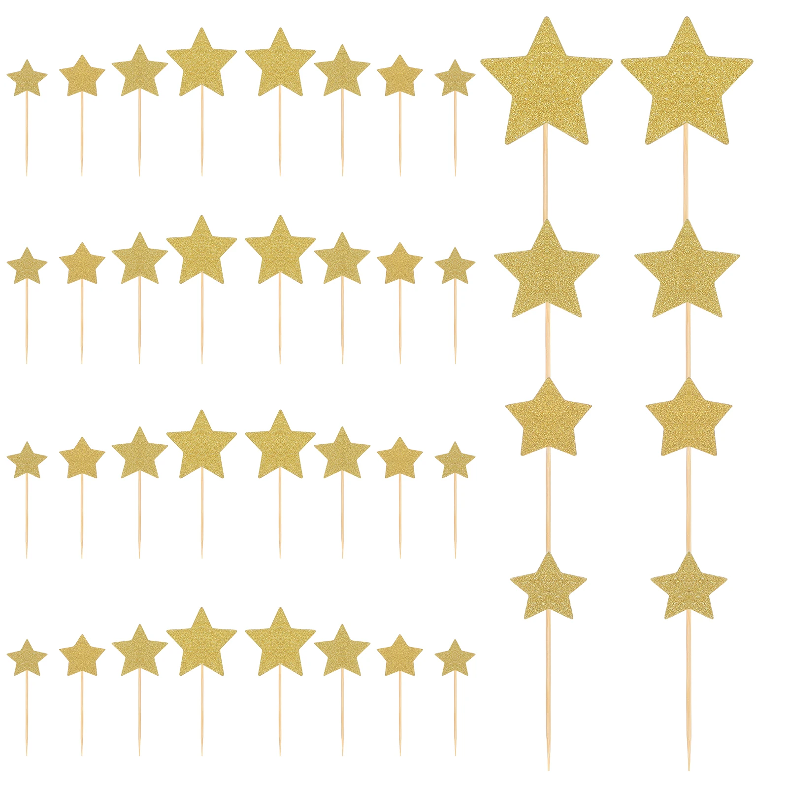 

Cake Insert Birthday Cupcake Decorations Decorate Golden Decorative Toppers Bride