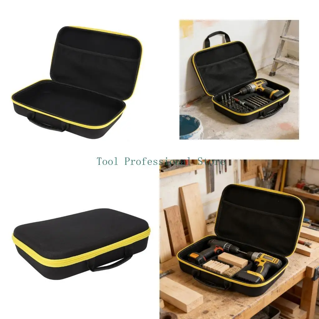 

57QF Industrial Drill Grinder Holder Bag Shockproof Tool Bag Tool Box Large Capacity Electric Drill Carry Case Hardware