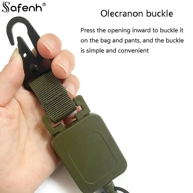 Multi-function Resilience Wire Rope Elastic Keychain Compact Car KeyRing Retractable Mountain-climbing Backpack Holder Anti-lost