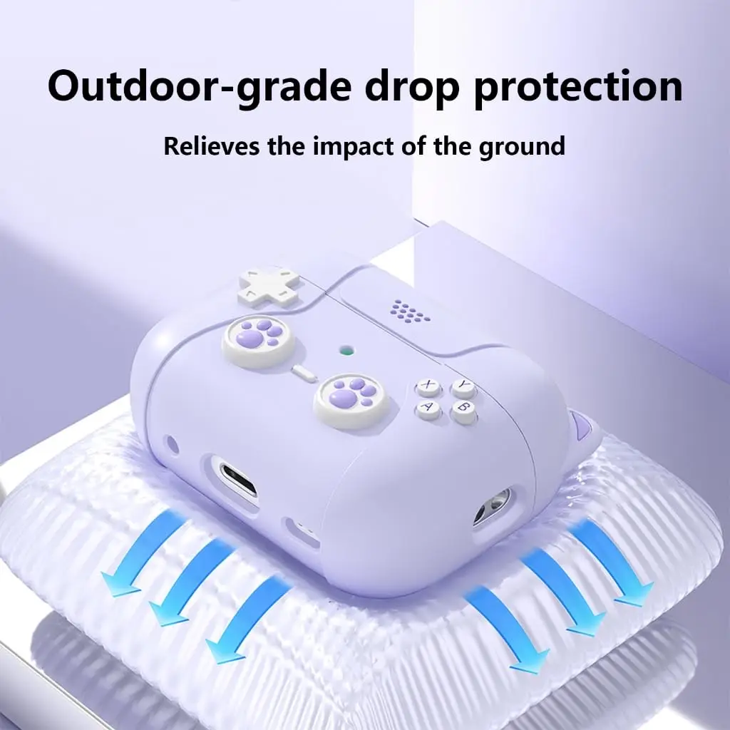 حافظة لطيفة على شكل مخلب قطة لأجهزة AirPods Pro 3 (2025) حافظة كلاسيكية من السيليكون الواقي لأجهزة AirPods Pro 3 مع مجموعة منظف لأجهزة Airpods Pro 3