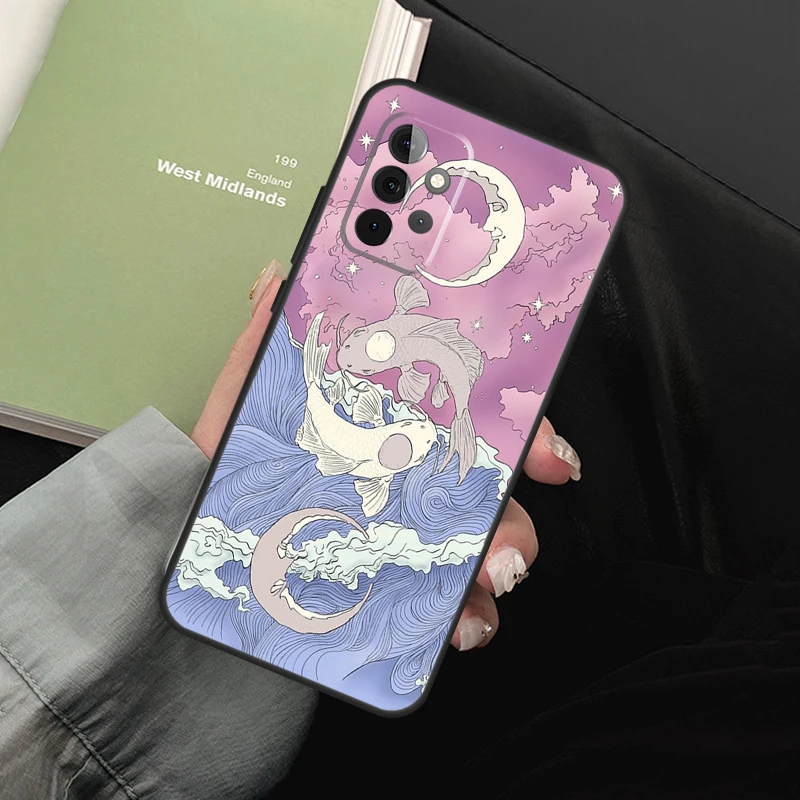 Yin Yang Koi Case For Samsung Galaxy A54 A34 A14 A12 A22 A32 A52 A72 A13 A33 A53 A50 A11 A31 A51 A71