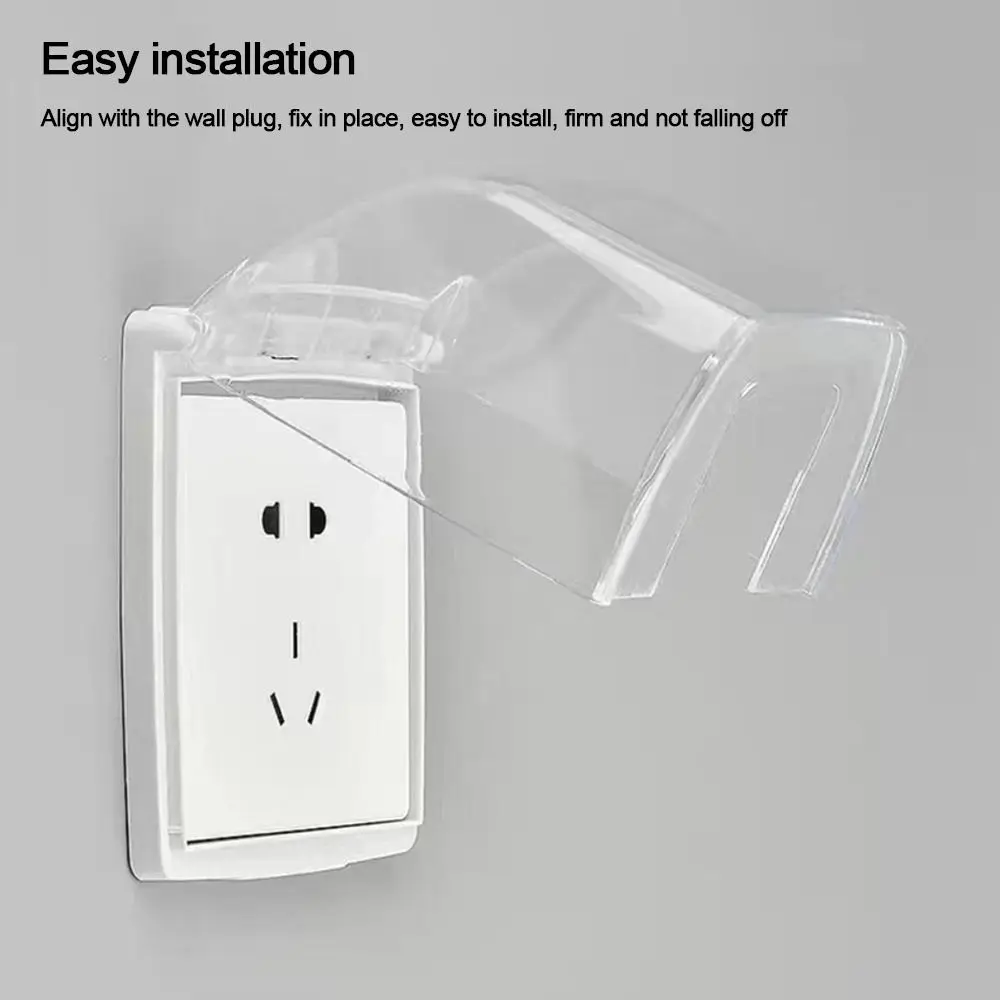 Wall-mounted Switch Protective Cover 86 Type Self-Adhesive Socket Waterproof Box Plastic Electric Plug Cover Bathroom