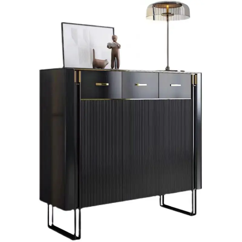 

Italian light luxury shoe cabinet, large-capacity household locker, post-modern wall porch cabinet to store decorative cabinet