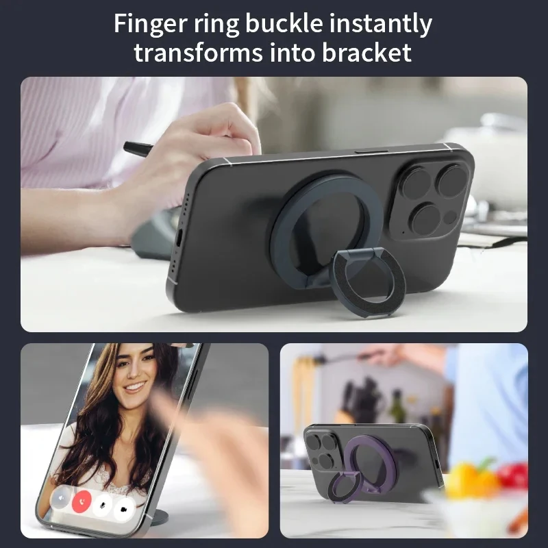 Penyangga Ponsel Magnetik Dua Sisi MagSafe Baru, Dudukan Lipat Portabel, Aksesori Pegangan, Penopang untuk iPhone16