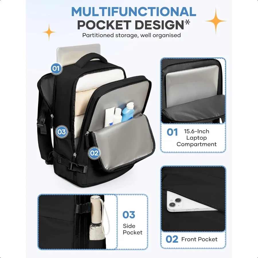 Travel Backpack For Women Men Airline Appd Carry On Backpack Flight Appd Waterproof Sports Lage Backpack Casual Daypack Small H