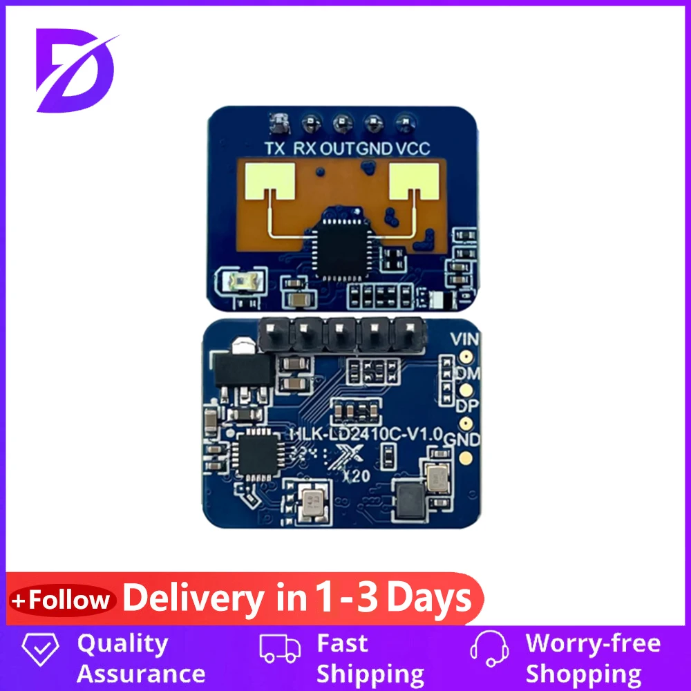 HLK-LD2410C DC5V 24G Human Presence Sensor Supports Bluetooth Enabled App Radar Sensing Module Active Components for Arduino