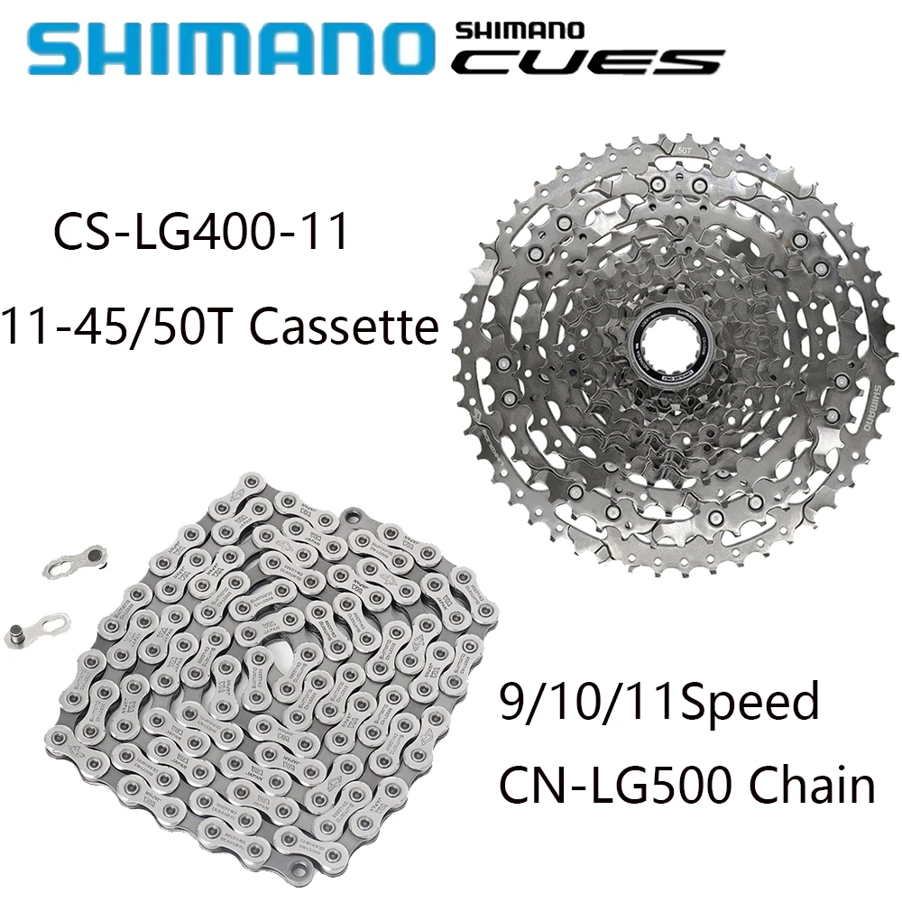 SHIMANO 11 Speed CN-LG500 116L Chain CS-LG400 11S 11-45T/50T Cassette For Mountain Bike Original Parts