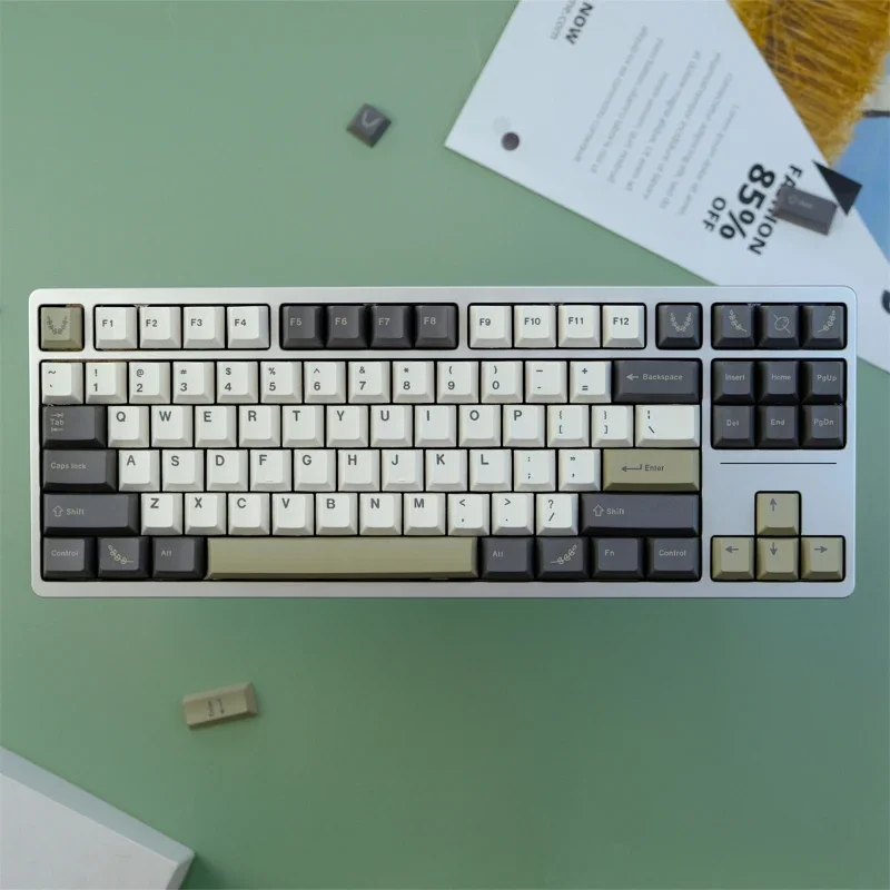 

1 Set 129 Keys Olive Cherry Profile PBT Double Shot Key Caps for Cherry Gateron MX Switches Gamer Mechanical Gaming Keyboard