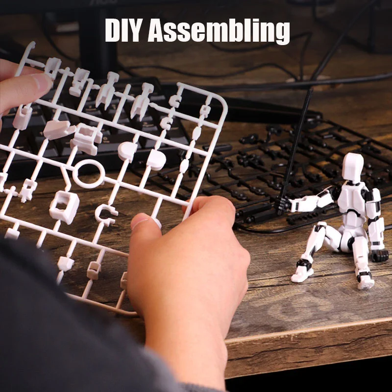 Assembling Multi-Jointed Action Figures Toy 3D Printed Full Body Mechanical Movable Dummy For Decompression Reliever Toys