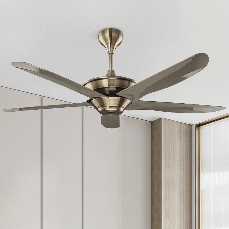 TEMAR  Nordic Without lights Ceiling Fan American Retro Living Room Bedroom Study Cafe Hotel