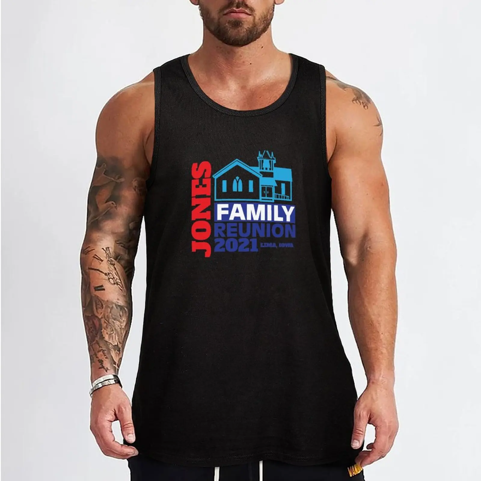 Jones Family Reunion 2021 at Lima Tank Top Muscle fit fitness clothing for men summer Men's summer clothes 2024