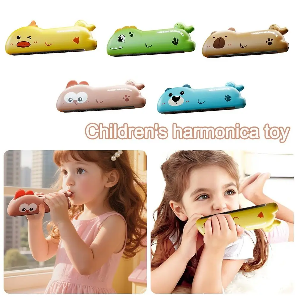 Cute Cartoon Children's Harmonica Toy Portable Early Educational Toy Whistle Organ Playing Instrument for Beginner's Entry-Level