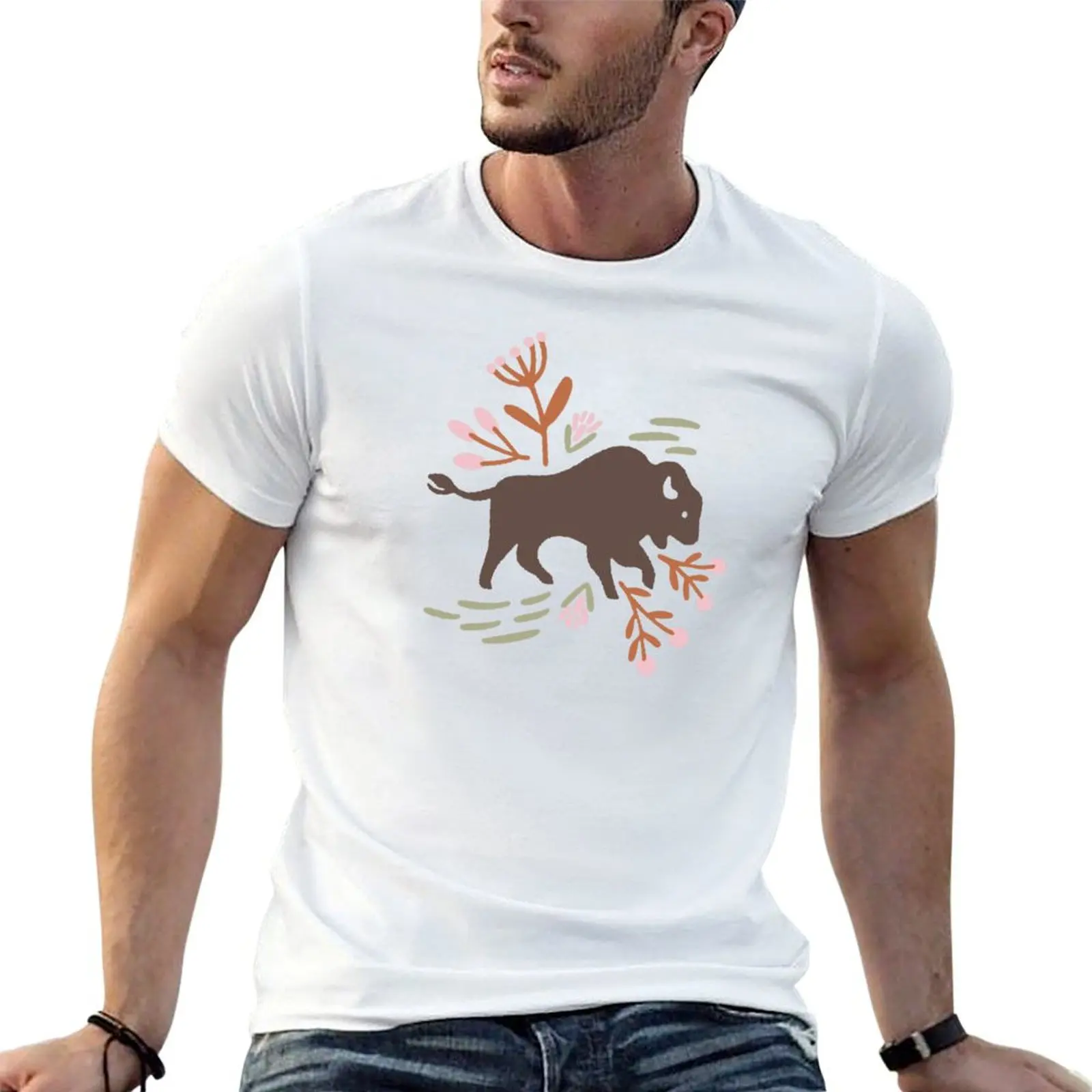 Prairie Dreams Bison T-Shirt Holiday All Match T-Shirt