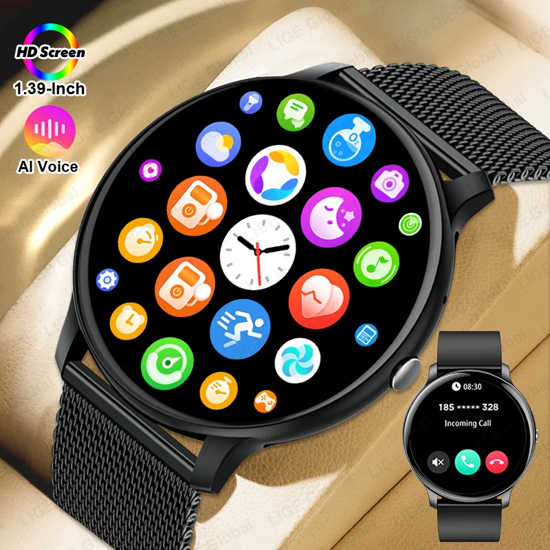 

LIGE New Smart Watches 2025 Wireless Call Smartwatch Men Women Fitness Blood Pressure Sleep Monitor Bracelet Custom Watch Face