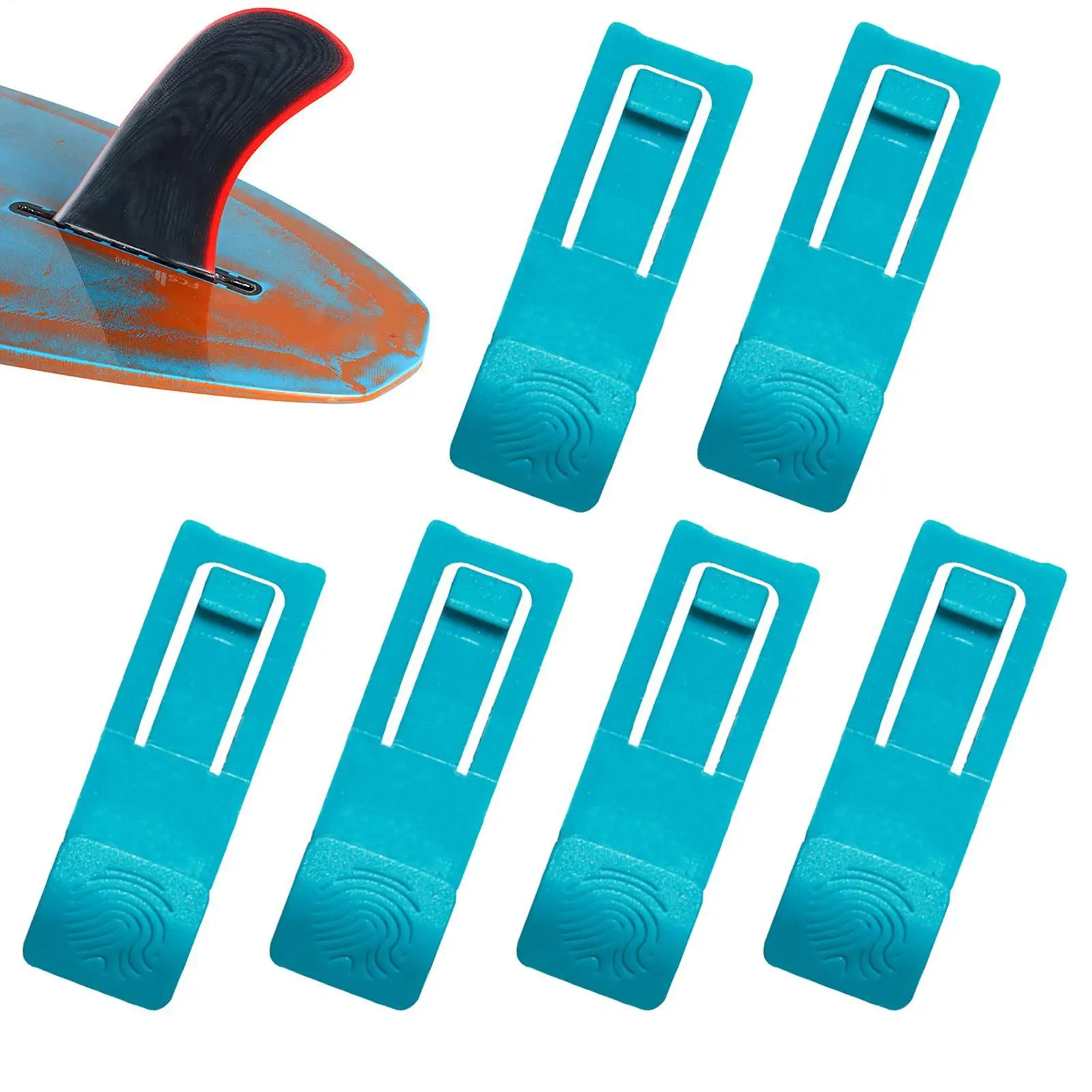 Board Fin Clip Sturdy Multifunctional Surfboard Fin Fastener Base Pin 6 Pieces Water Ski Supplies Paddle Board Replacement Parts