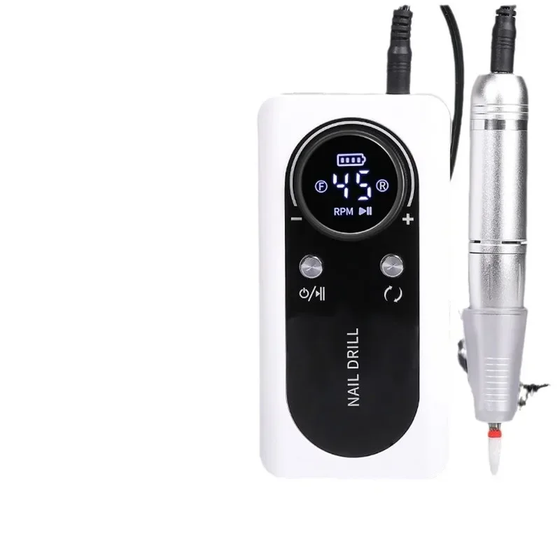 New Professional V2 Rechargeable Nail Drill 45000 RPM High Speed Portable Electric Nail File For Acrylic Gel Nail Removal Home