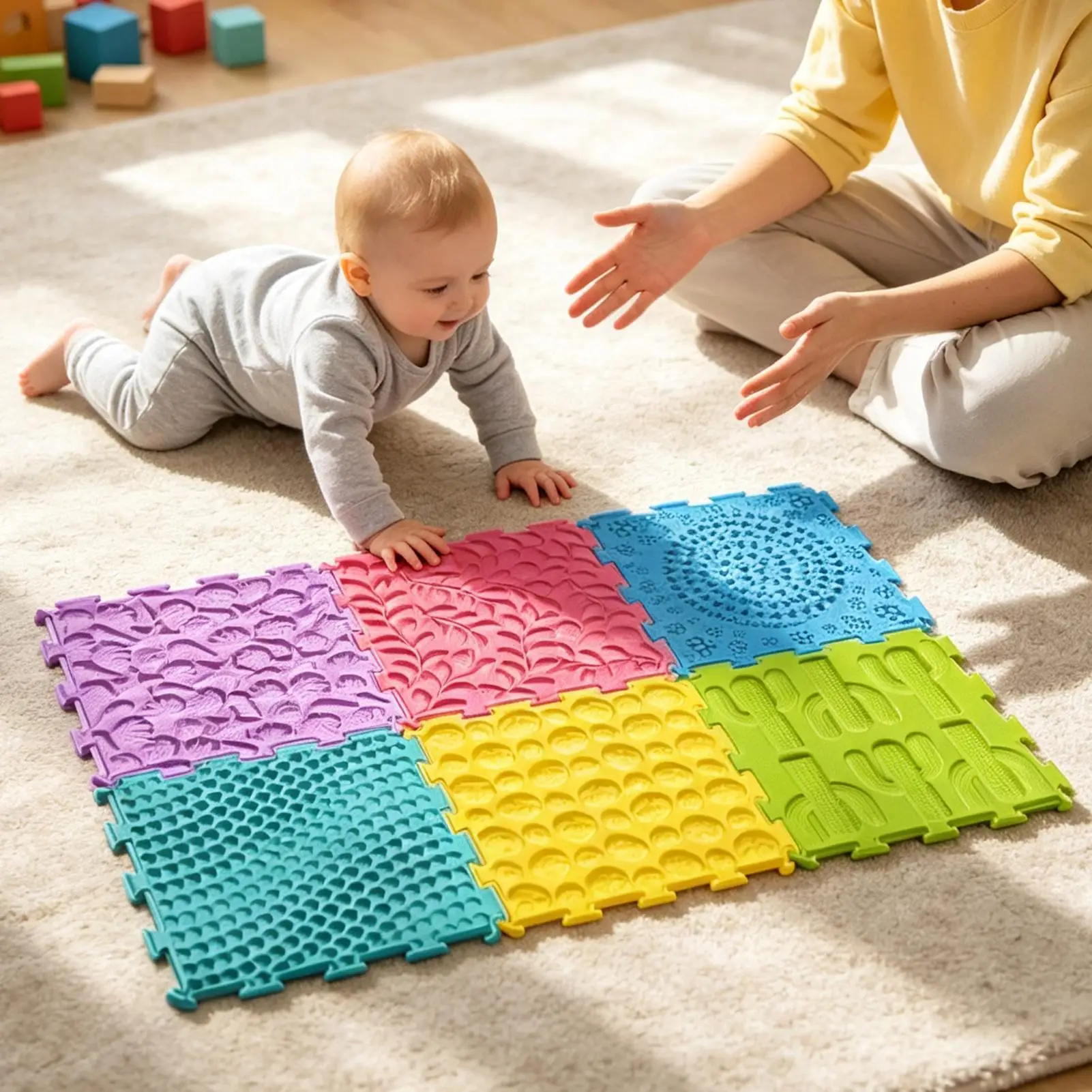6Piece Sensory Development Toy Acupressure Therapy Sensory Toys Foot Massage Mat For Special Needs ADHD Autism Outdoor toy