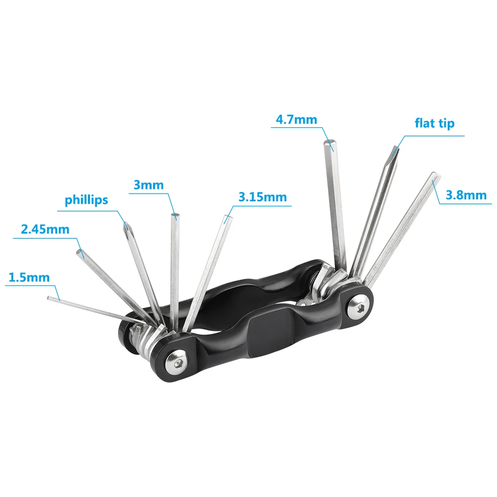 KAYULIN 8 in 1 Folding Allen Wrench Set Screwdriver Tool Kit Foldable Portable For Photographic Accessories Assembly