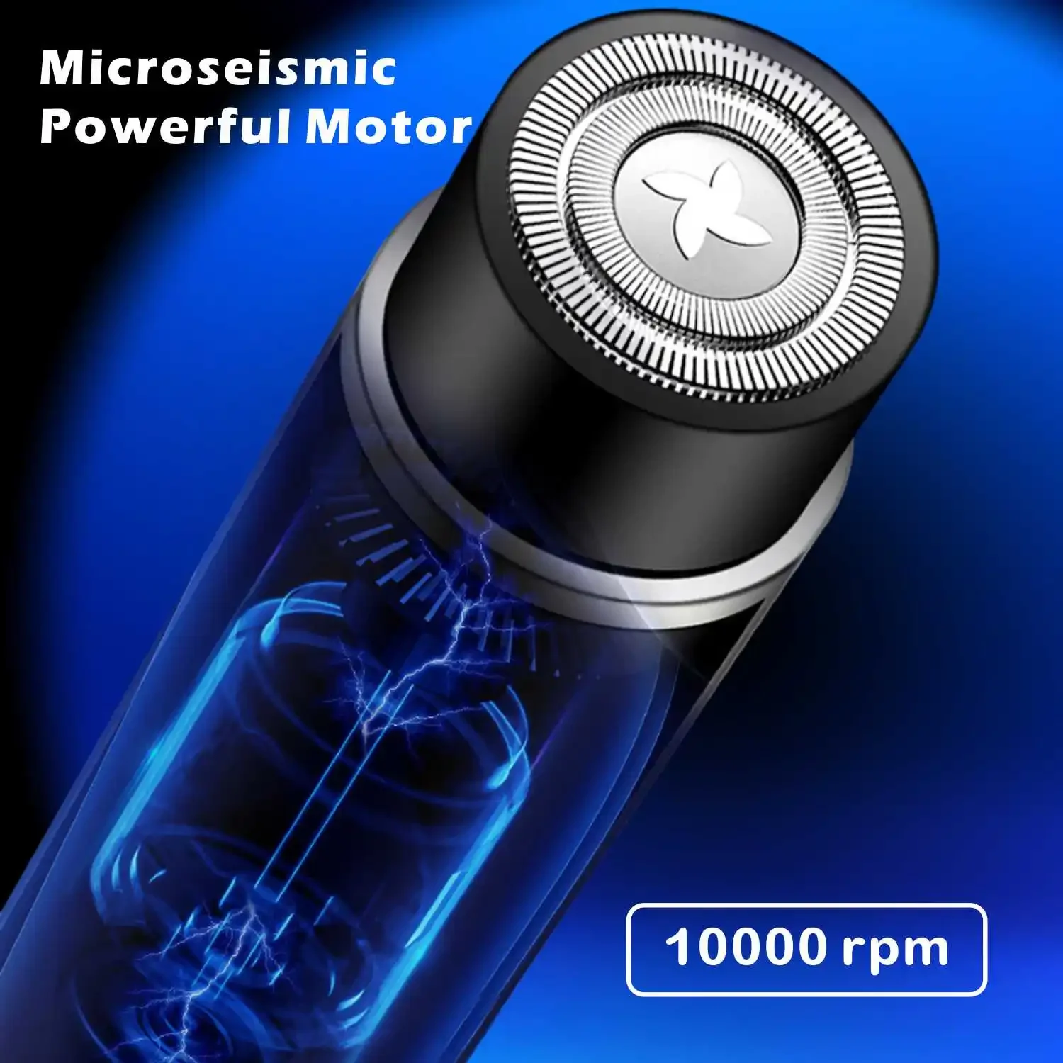 ماكينة حلاقة كهربائية صغيرة للرجال قابلة للغسل، ماكينة حلاقة صغيرة محمولة قابلة لإعادة الشحن، شحن USB للسيارة، استخدام جاف ورطب، سهل الحمل