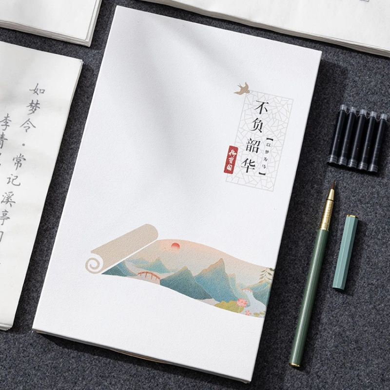 Caligrafia Chinesa Escova Caneta Copybook, Pequeno Script Regular, Tang Poem, Canção Ci, Iniciante, Caderno