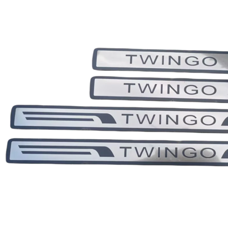 For Twingo Clio Stainless Steel Car styling Sill Scuff Plates Pads Car Door Protection Pedal Board Bumper Moldings Accessories