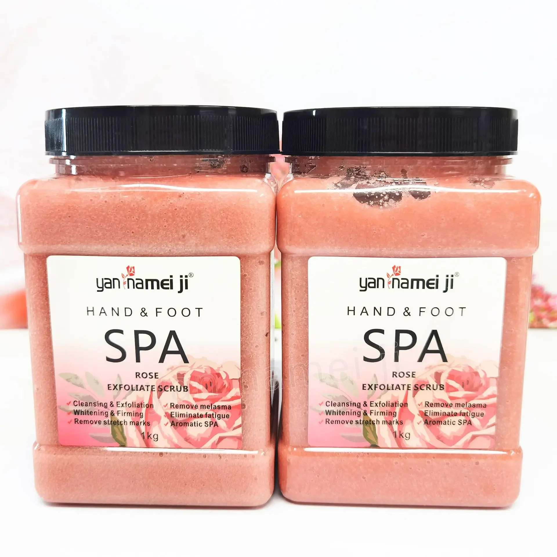 1000ml Scrub Bath Salt Hand Foot Scrub Exfoliating Deep Cleansing Body Brightening Wet Salt Skincare