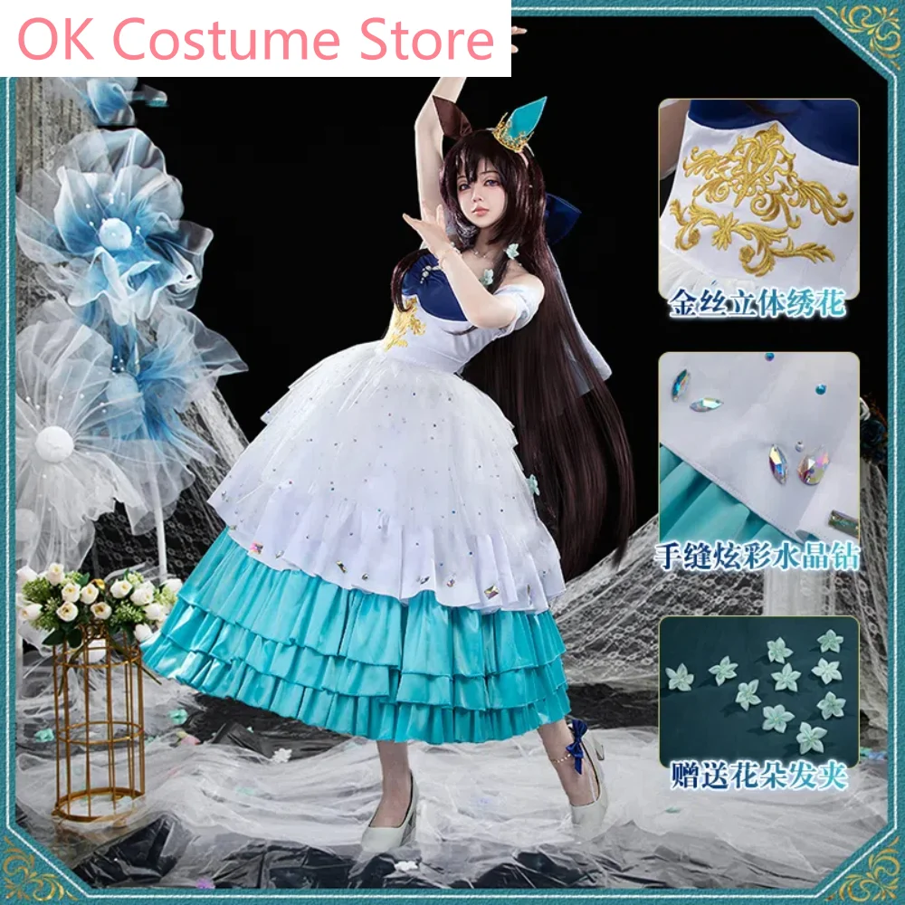 Umamusume:pretty Derby Vivlos Flower Marriage Dress Cosplay Costume Cos Game Anime Party Uniform Hallowen Play Role Clothes