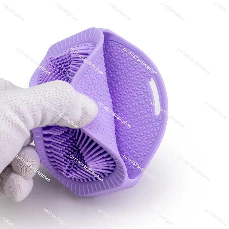 New double-sided dial silicone bath soft bristle shampoo bath brush