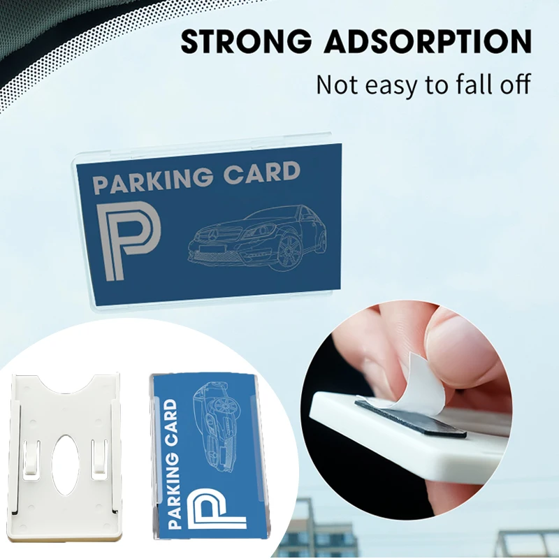 รถการ์ดที่จอดรถคลิปอัตโนมัติที่ใส่บัตร Bill ยึด Fastener Organizer กระจกสติกเกอร์สำนักงานบ้าน