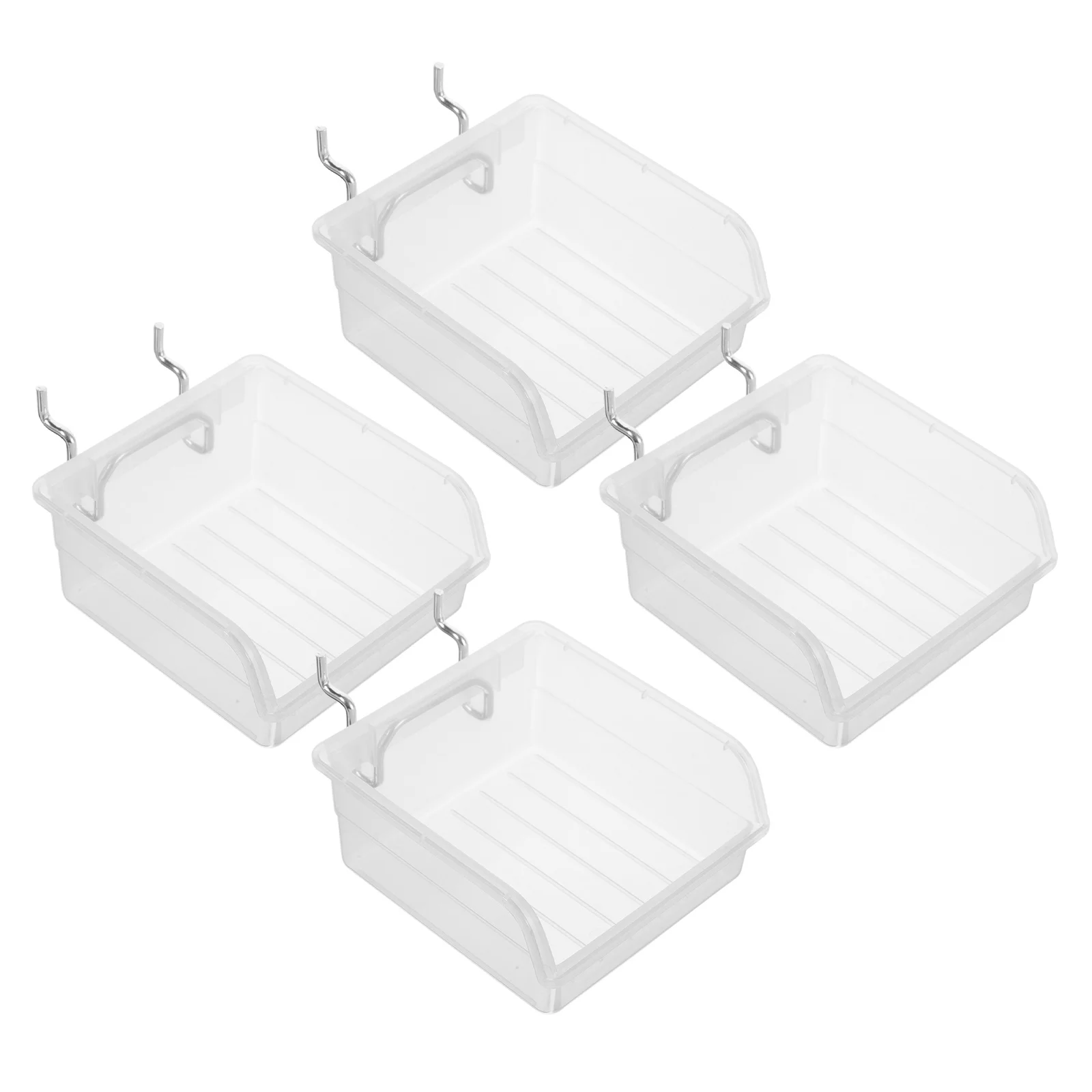 

4Pcs Pegboard Bins Practical Shop Storage Organiser Garage Wall Tool Holder for Screws Nuts Screw Storage Organiser