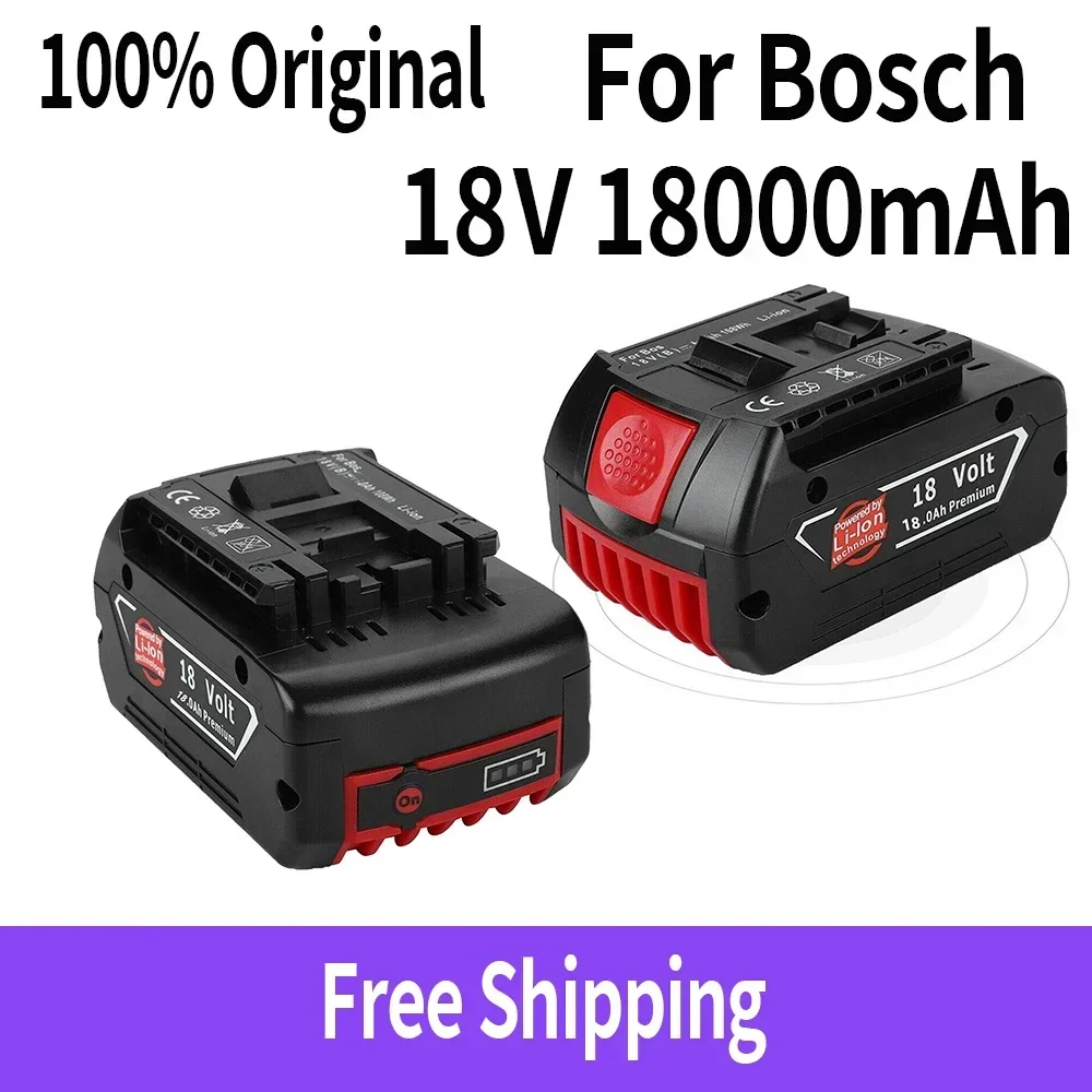 

For 18V Bosch 18000mAh Rechargeable Power Tools Battery with LED Li-ion Replacement BAT609, BAT609G, BAT618, BAT618G, BAT614