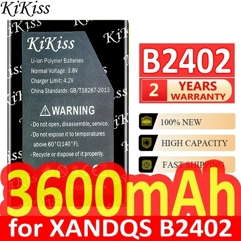 Kikiss-xandqs b2402携帯電話用バッテリー、3600mah