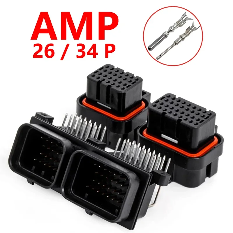 

26/34 Pin ECU Engine Gearbox Computer Board Plug AMP Car Connector Socket 6437288-3 6437288-3 4-1437290-0 3-1437290-7