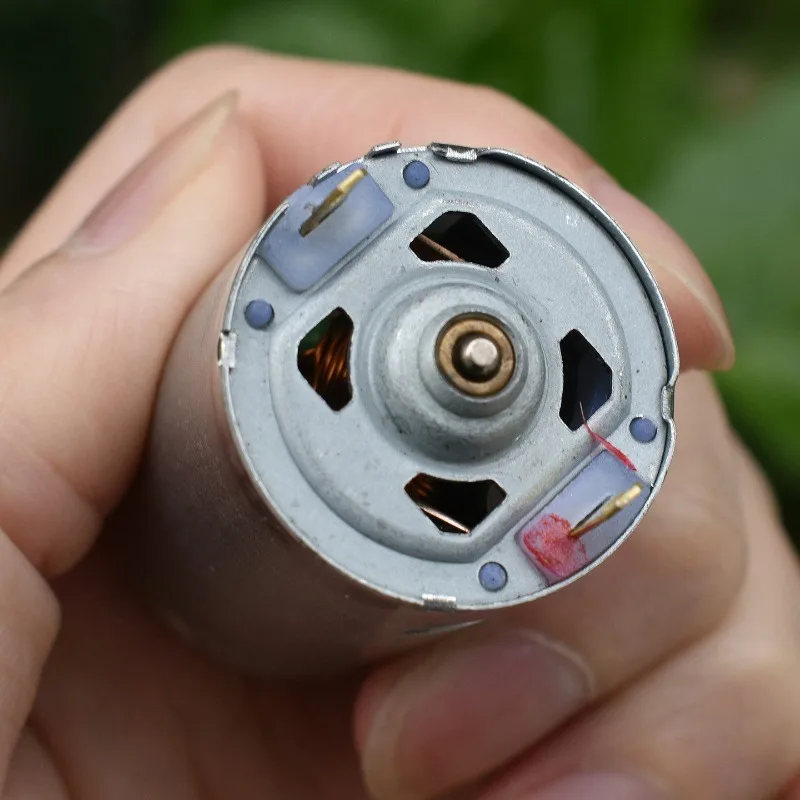 RS-385SA Motor DC 9V 11.1V 37000RPM High Speed Micro Round 27.8mm Electric Motor for Hot Gun Hair Dryer Vacuum Cleaner Car Model