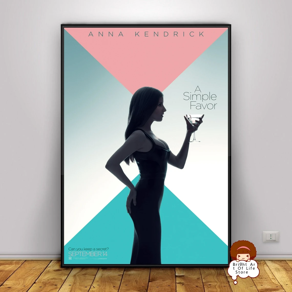 

A Simple Favor (2018) Movie Poster Classic Art Photo Canvas Print Home Decor Wall Art (Unframed)