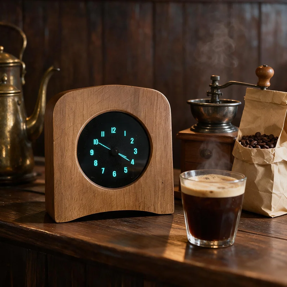mini-creative-retro-high-end-wood-grain-aluminum-alloy-shell-desktop-wifi-clock-pointer-type-5v-vacuum-fluorescent-screen