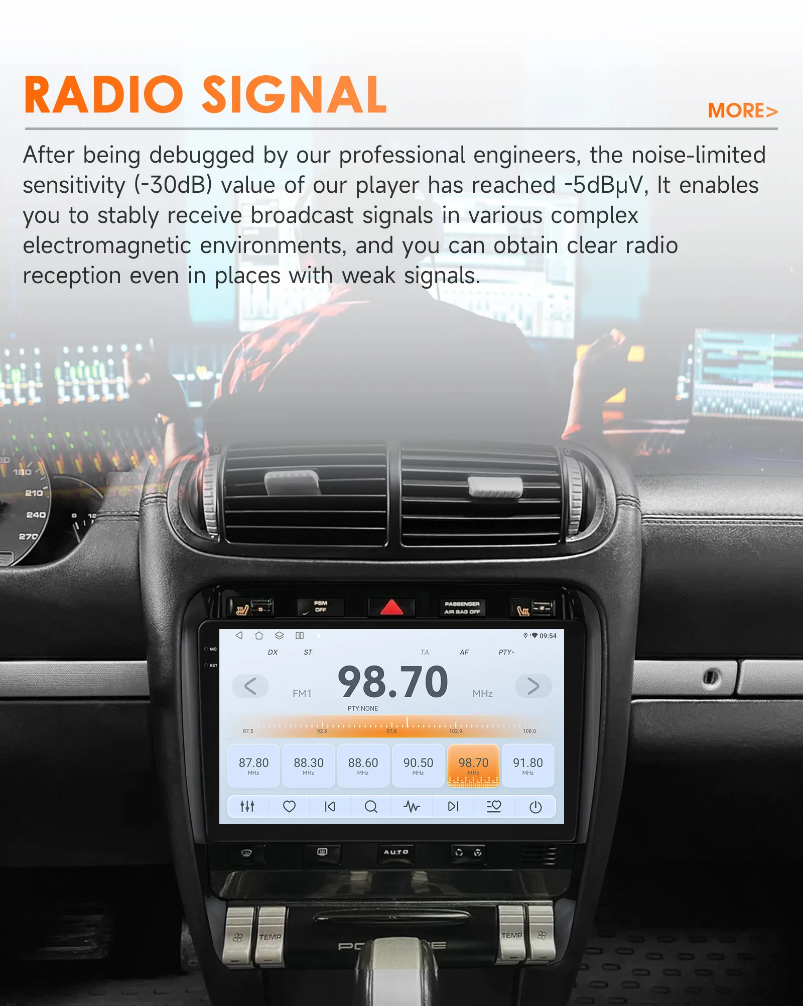 9 "2DIN Carplay Android 14 Autoradio für Porsche Cayenne 2002-2010 Auto multimedia-player GPS Stereo 360 Kamera Intelligente Bildschirm – Detail 20