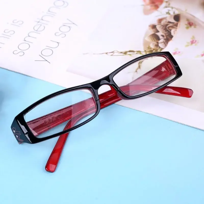 +1.0~+4.0 Fashion Reading Glasses Women 4 Colors Imitation Diamond Flower Print Resin Presbyopic Gafas De Lectura
