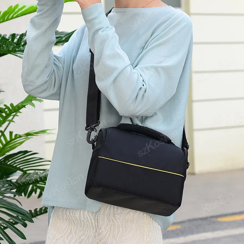 حقيبة كاميرا مقاومة للماء ومضادة للصدمات وحقيبة كتف واحدة لكاميرا Canon Powershot Nikon Panasonic Sony الرقمية