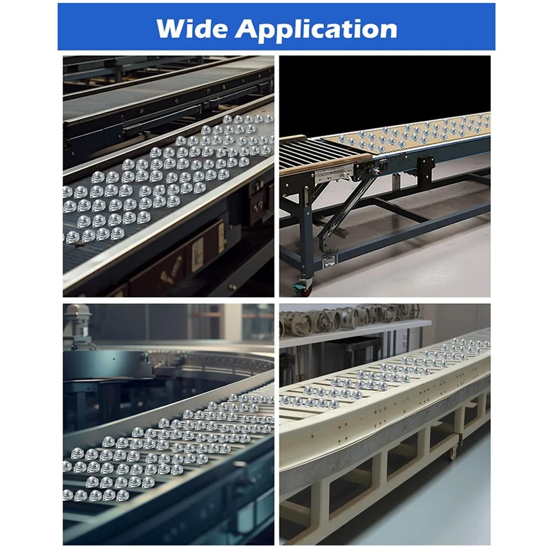 32 قطعة محمل نقل كروي، عجلات كروية من الفولاذ الكربوني مقاس 1 بوصة، وحدة نقل كروية مثبتة عالمية للناقل المتين #5
