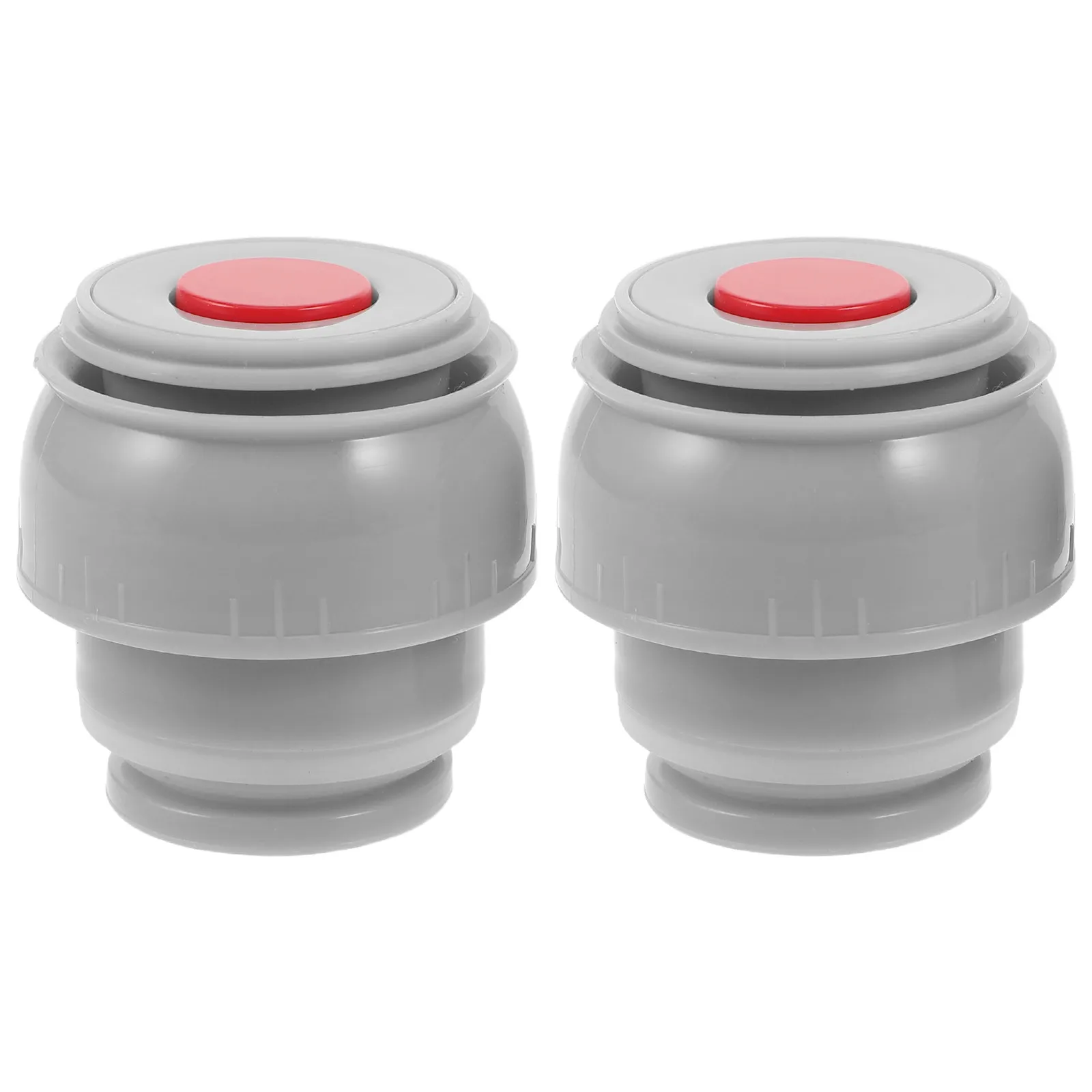 Thermal Flask Stopper 2Pcs Universal Leakproof Push Button Replacement Lid for 500ml to 1200ml Travel Mugs