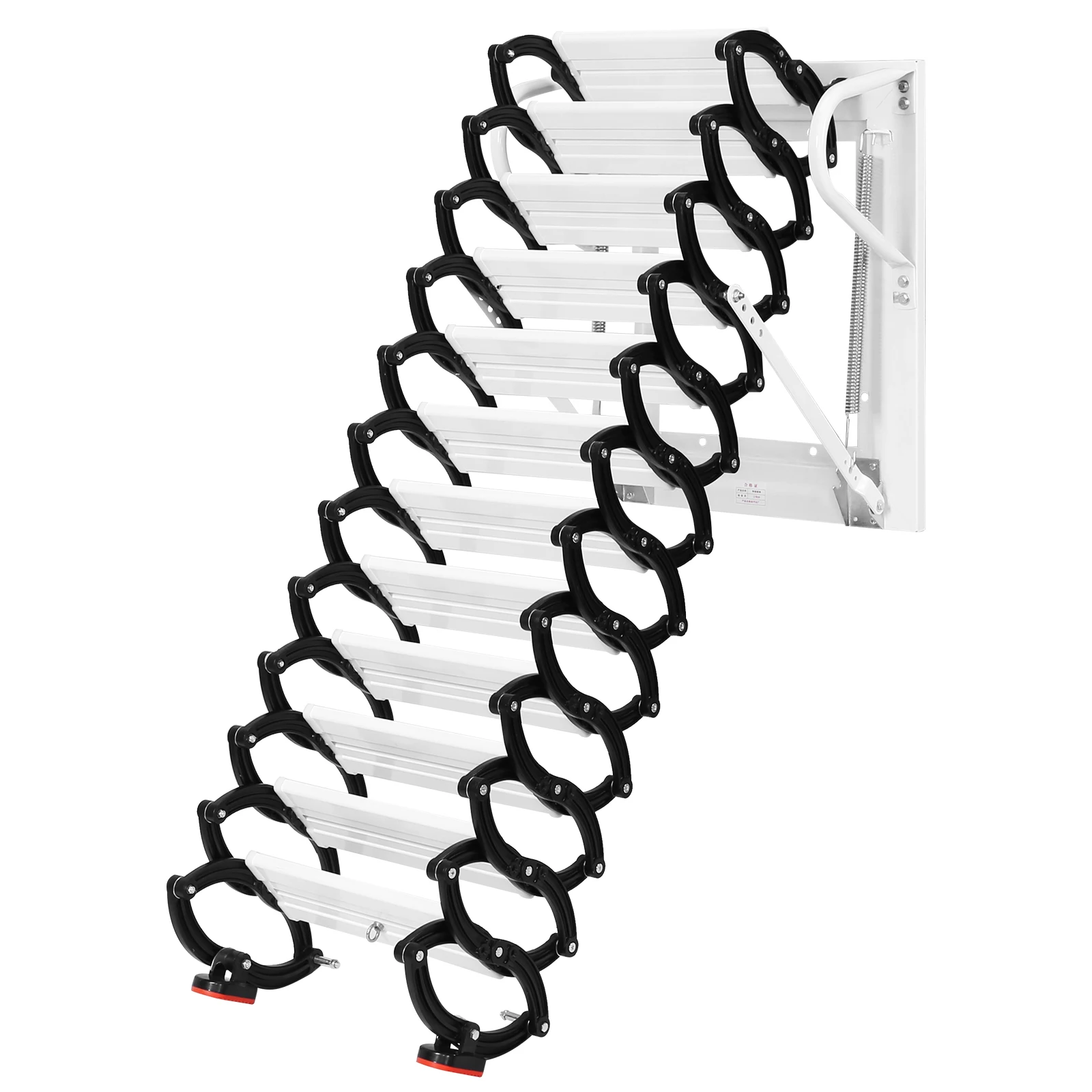 Pull Down Attic Ladder Retractable Invisible Folding Ladder Space-saving Attic Telescopic Staircase for Home