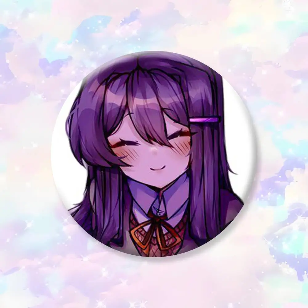 DDLC Girl Y-Yuri Abzeichen, kreative Anstecknadeln aus Weißblech, Brosche, Abzeichen für Kleidung, Rucksack – Detail 9