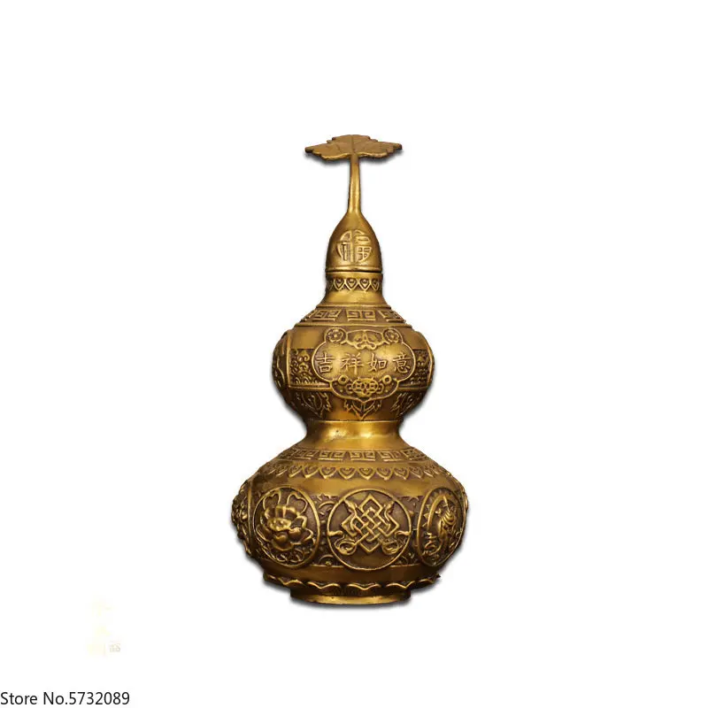 Pure copper/Four gods town house/gourd decoration/porch living room office furniture   amass fortunes